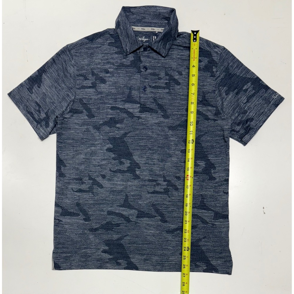 Walter Hagen 11 Majors Men's Small Blue Camo Golf Polo‎ Shirt Performance